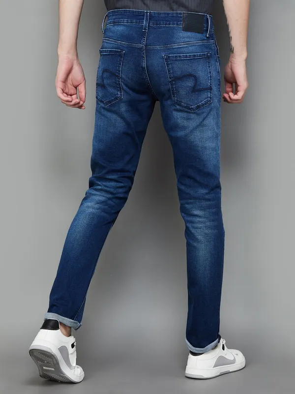 SPYKAR washed blue denim jeans with skinny fit