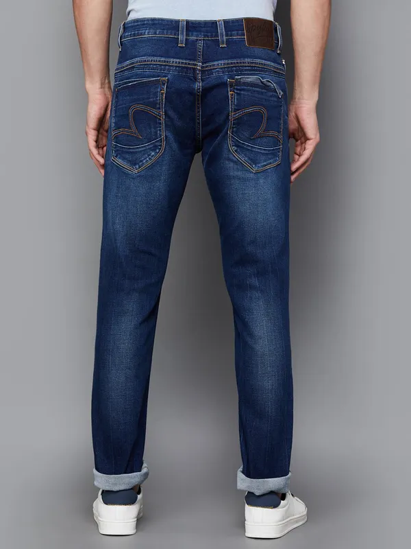 SPYKAR washed blue skinny fit denim