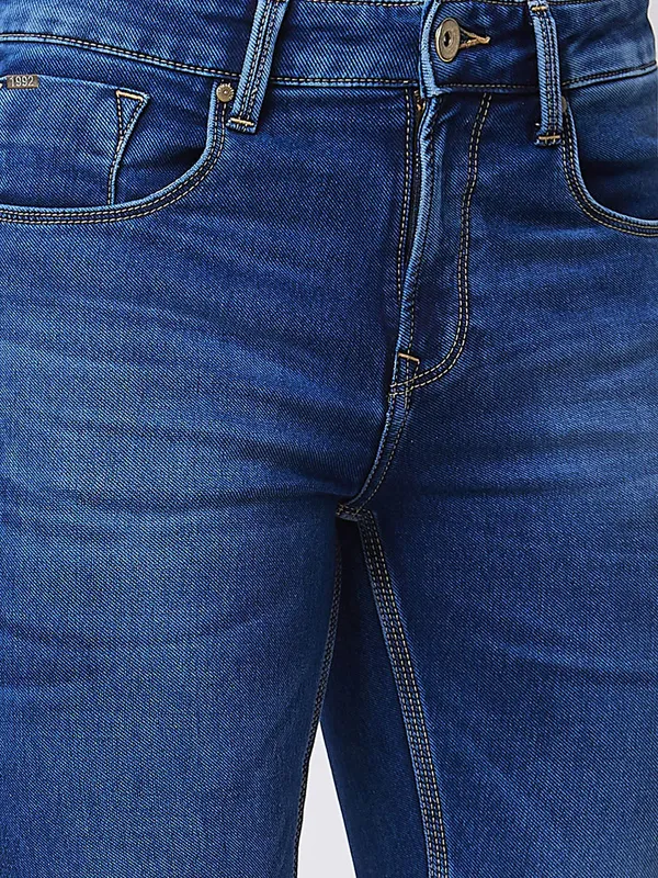 SPYKAR washed blue super skinny fit jeans