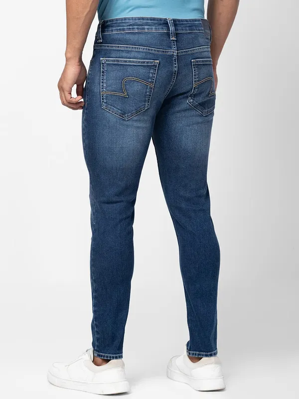 Spykar washed dark blue jeans