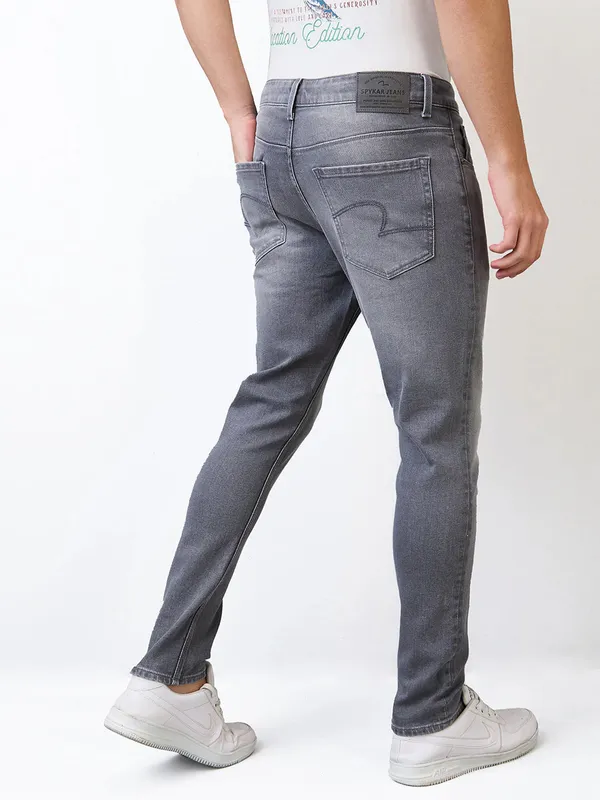 SPYKAR washed light grey super skinny jeans