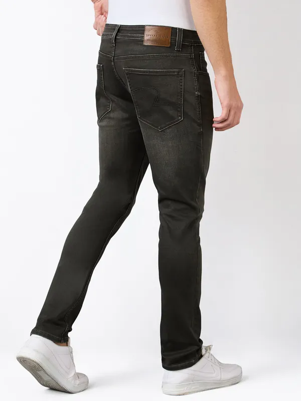 SPYKAR washed olive skinny fit denim jeans