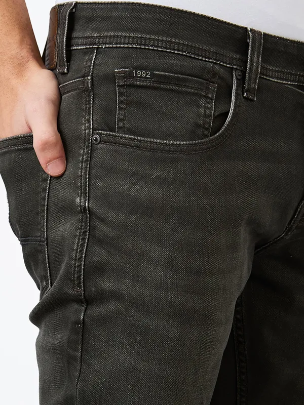 SPYKAR washed olive skinny fit denim jeans