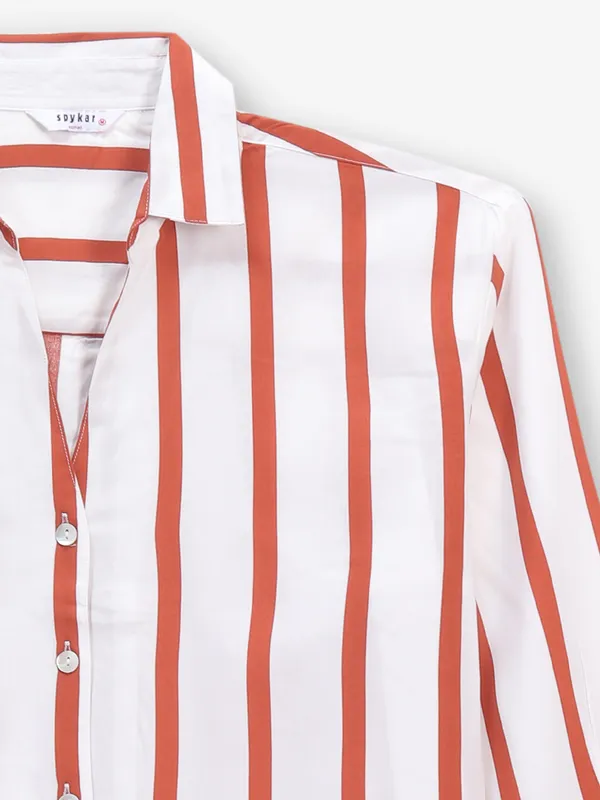 SPYKAR white cotton shirt for women