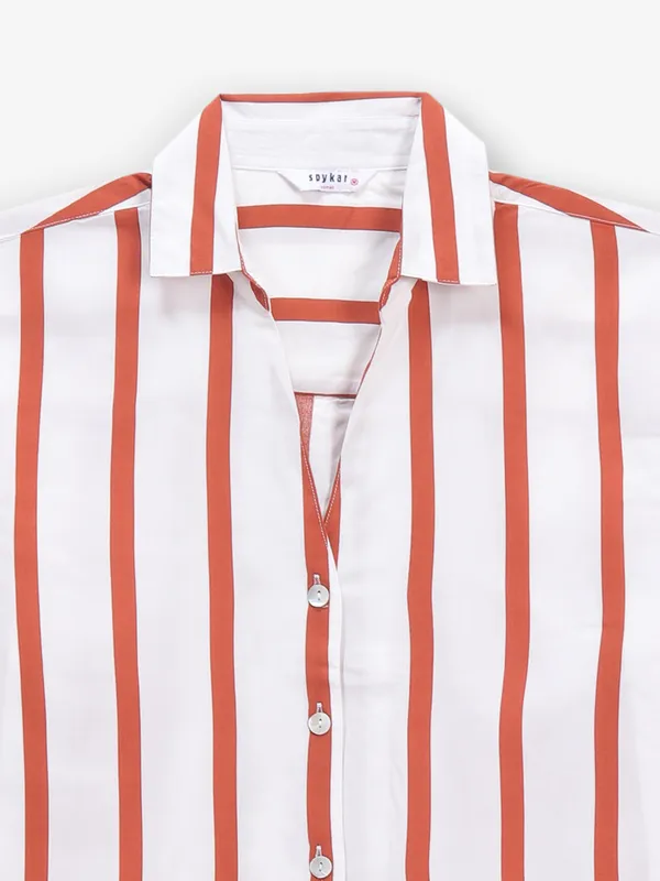 SPYKAR white cotton shirt for women