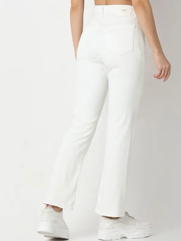 SPYKAR white solid denim jeans