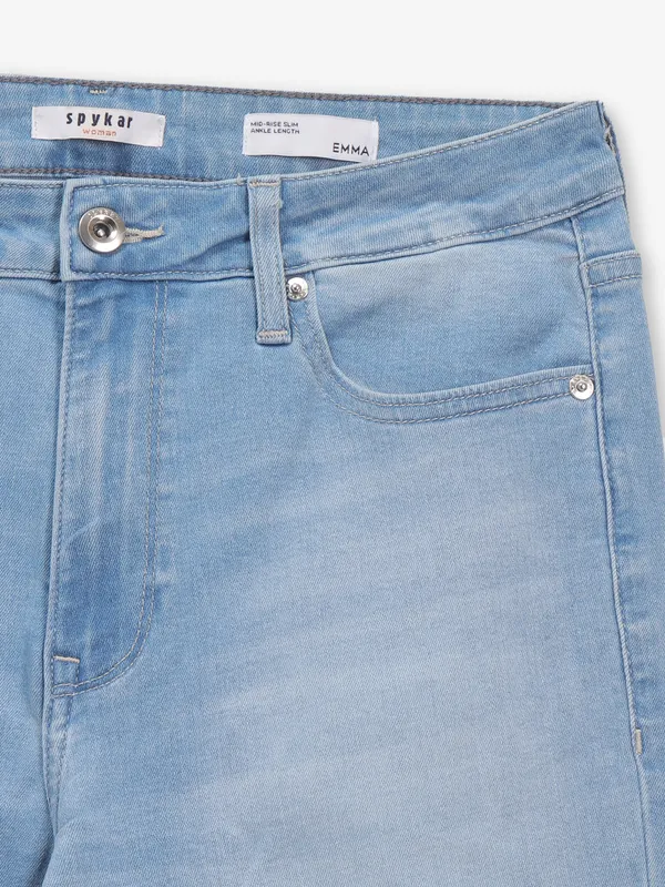 SPYKAR women light blue washed jeans