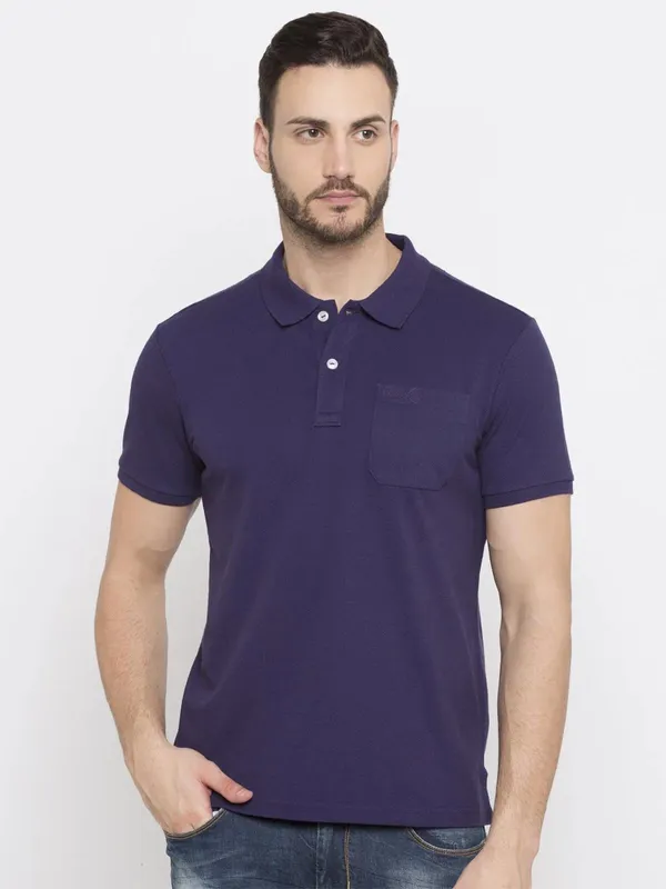 STATUS QUO dark purple cotton t-shirt