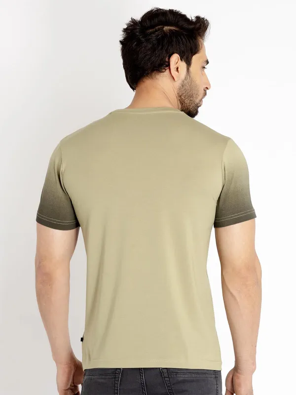 STATUS QUO olive shaded cotton t-shirt