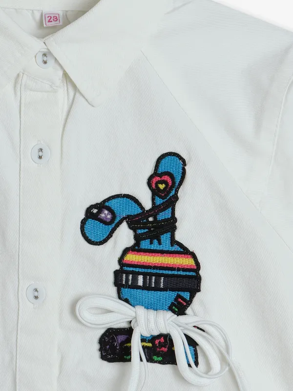 Stilomoda white denim shirt