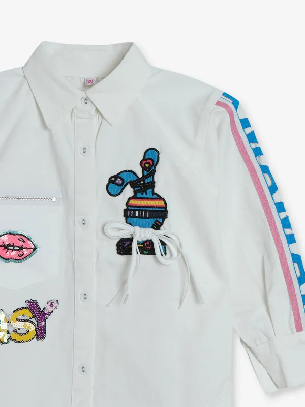 Stilomoda white denim shirt