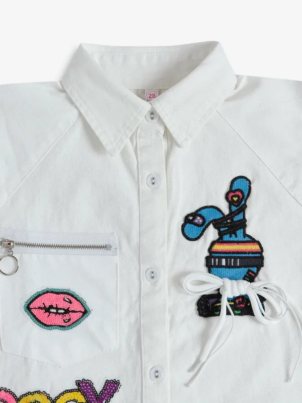 Stilomoda white denim shirt
