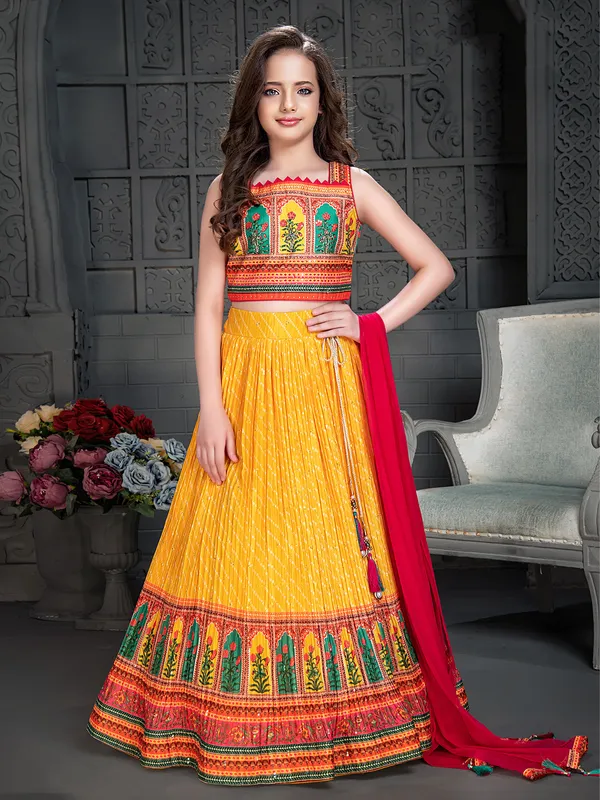 Stunning mustard yellow chic lehenga choli