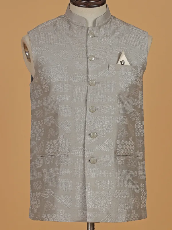 Stunning beige terry rayon waistcoat