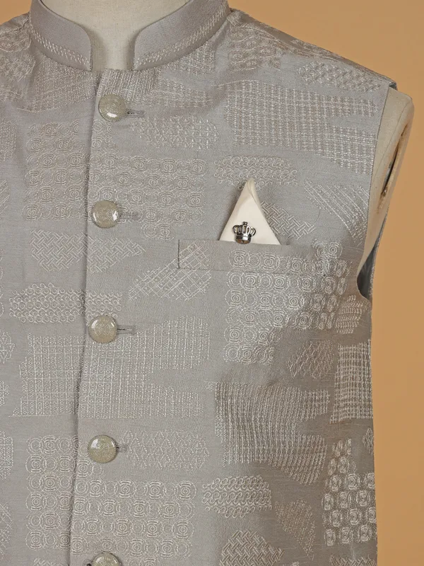 Stunning beige terry rayon waistcoat