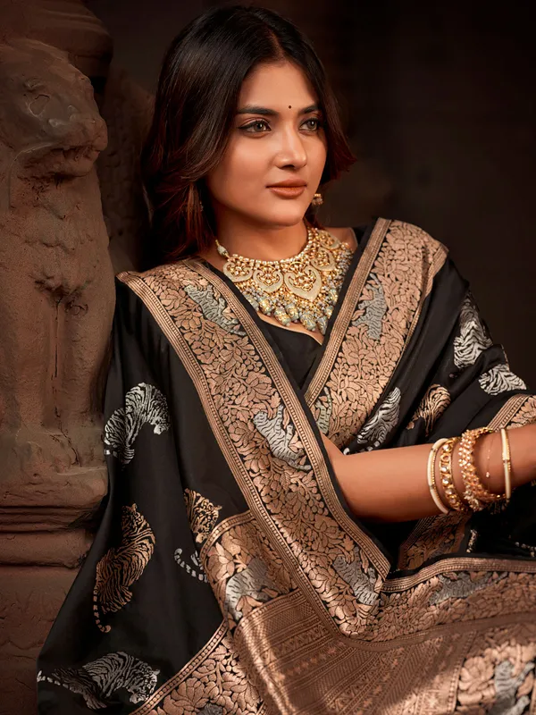 Black designer sarees for wedding new arrivals