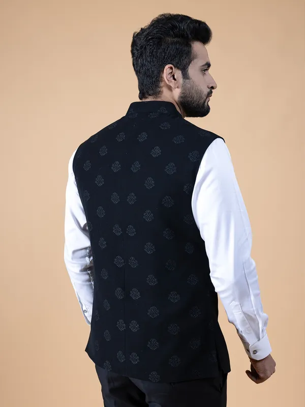 Stunning black silk waistcoat