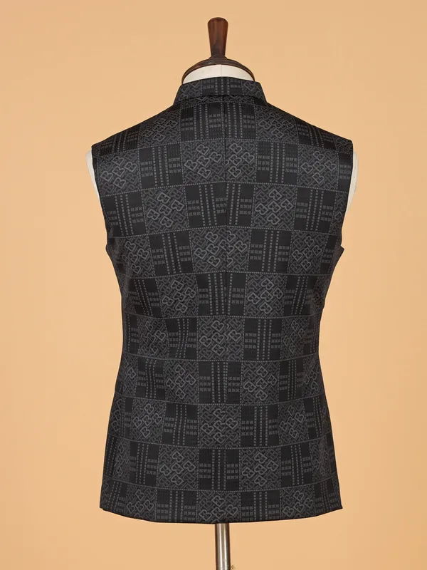 Stunning black terry rayon waistcoat