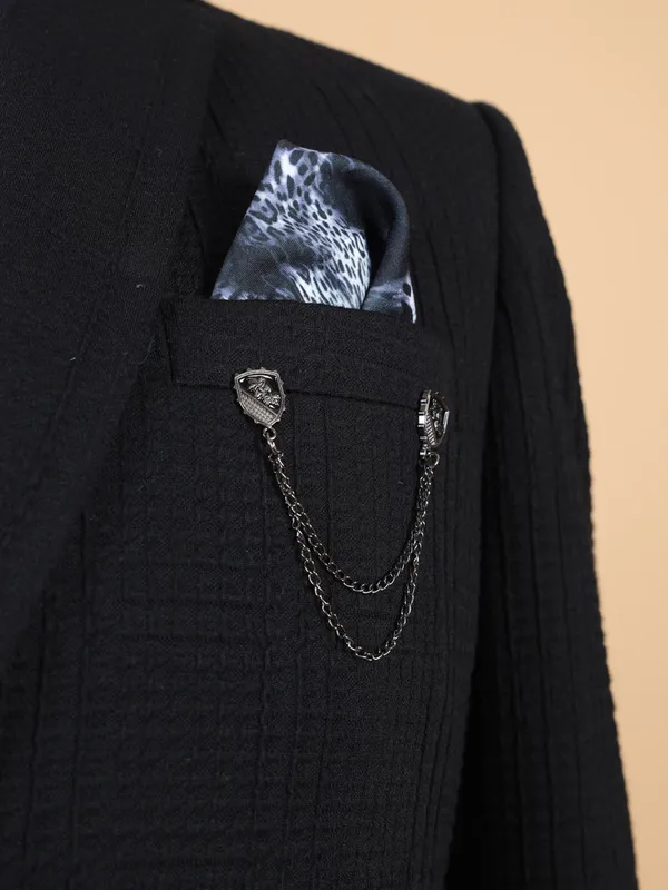 Stunning black texture party blazer
