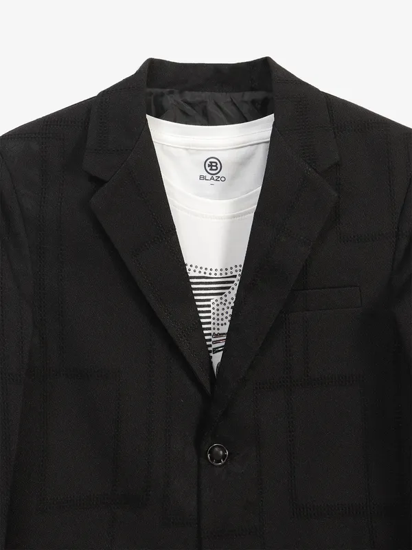 Stunning black texture party style blazer
