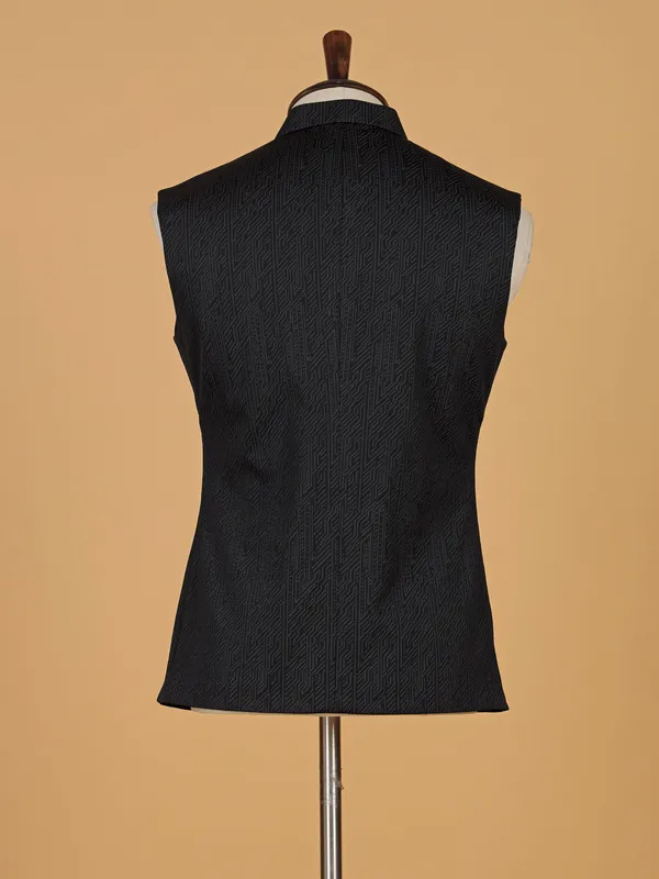 Stunning black texture waistcoat