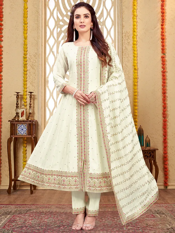 Cream colour churidar hotsell