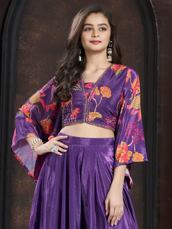 Stunning dark purple palazzo set
