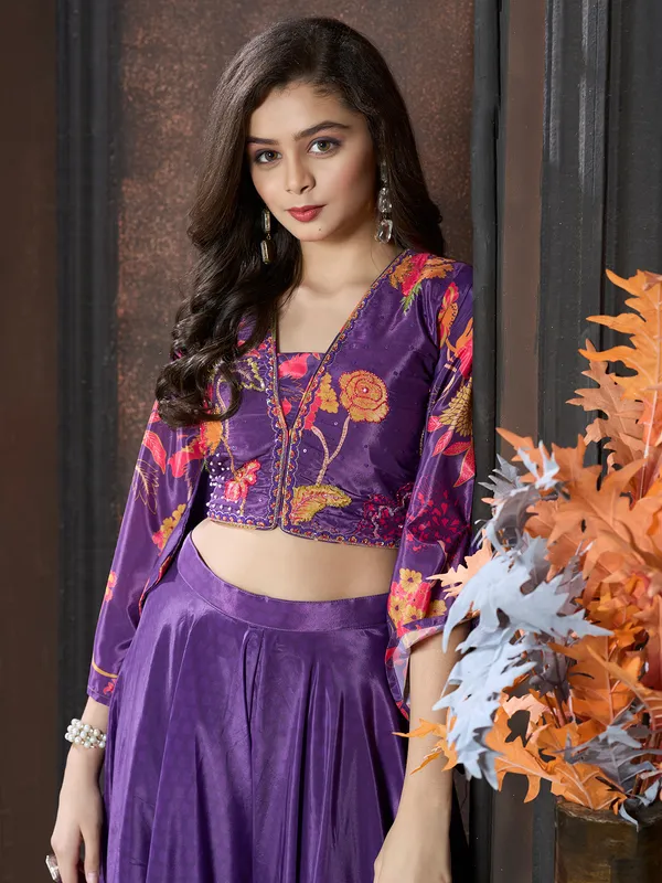 Stunning dark purple palazzo set