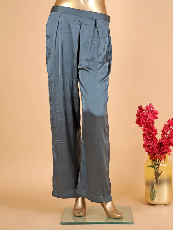 Stunning grey printed palazzo suit