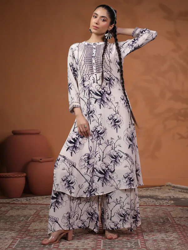 Stunning light grey satin palazzo set