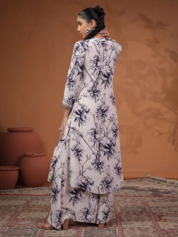 Stunning light grey satin palazzo set