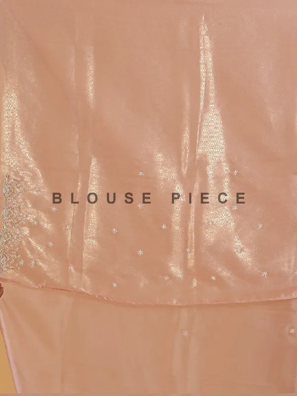 Stunning light pink sareen in organza fabric