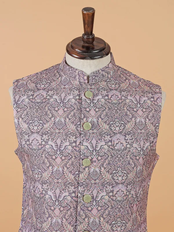 Stunning light purple silk waistcoat