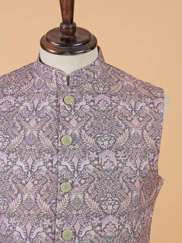 Stunning light purple silk waistcoat