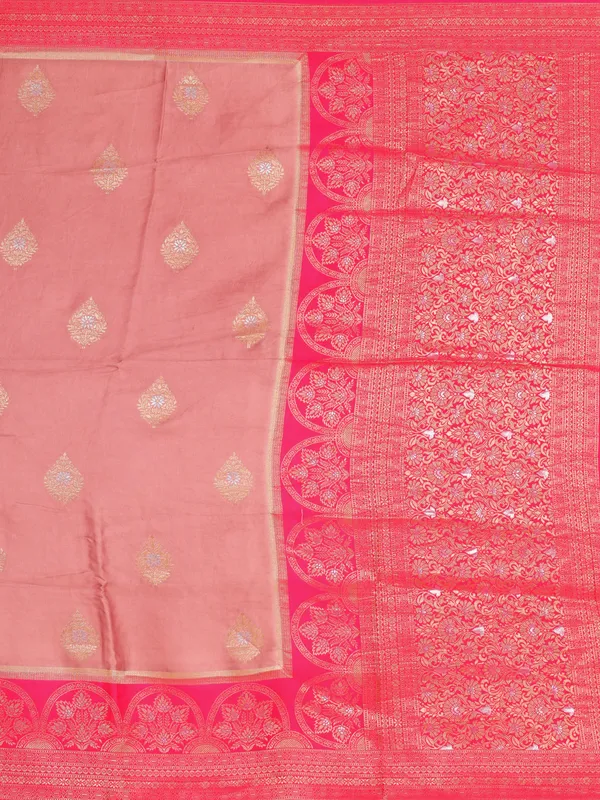 Stunning light purple zari silk saree