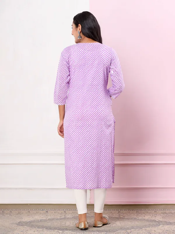 Stunning lilac purple cotton kurti