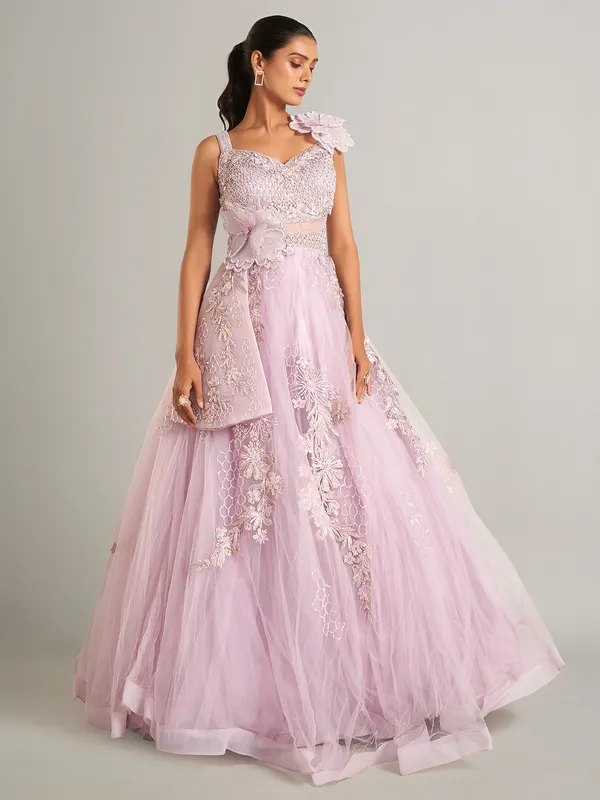 Stunning lilac purple designer gown
