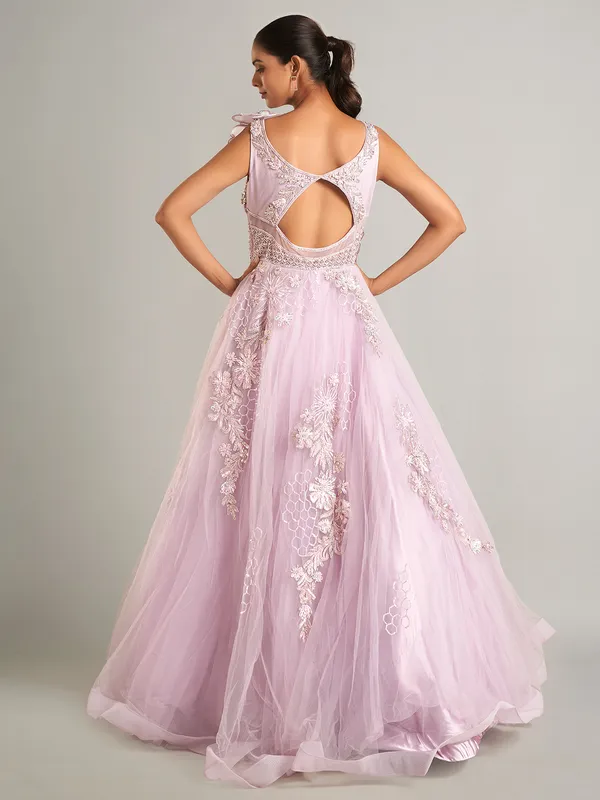 Stunning lilac purple designer gown