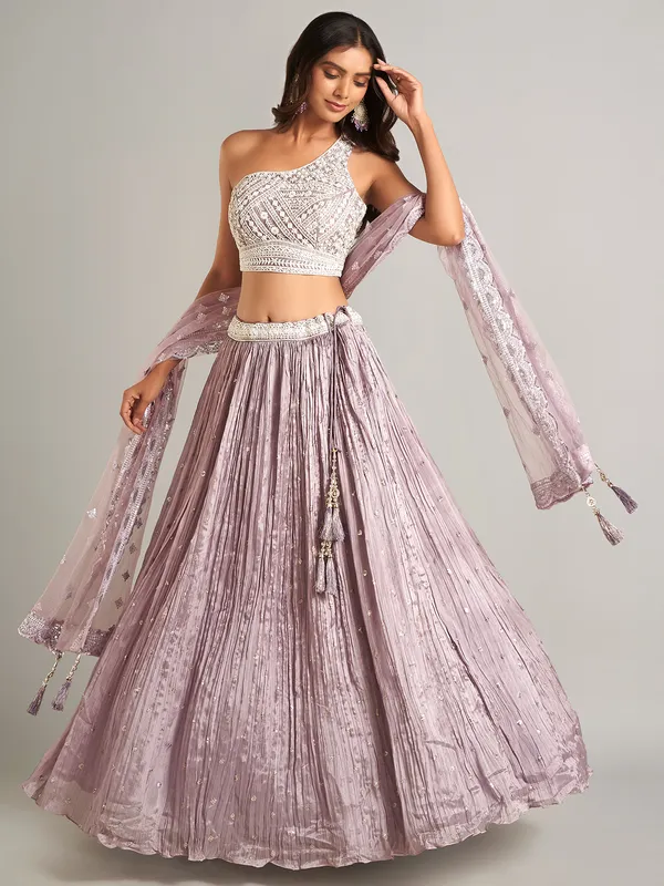 Stunning lilac purple lehenga choli