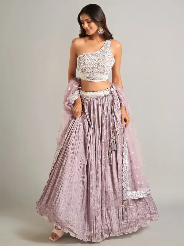 Stunning lilac purple lehenga choli