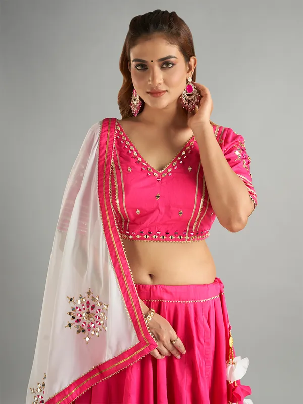 Stunning magenta chaniya choli