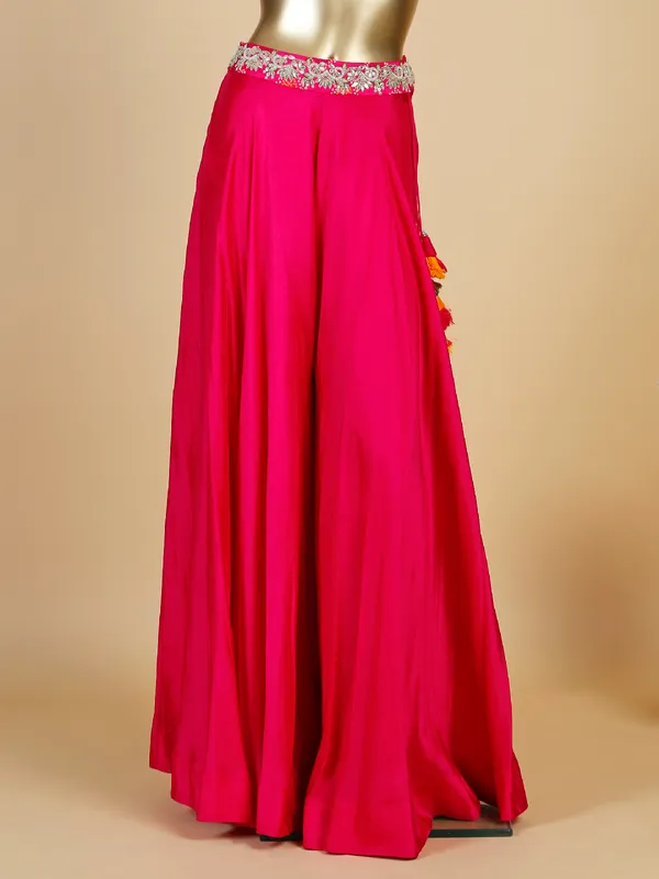 Stunning magenta jacket style palazzo suit