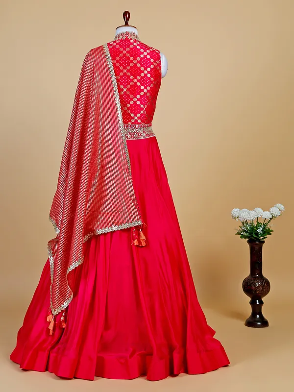 Stunning magenta silk lehenga choli