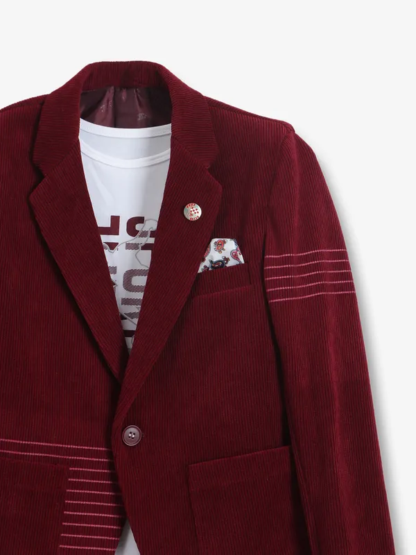 Stunning maroon corduroy blazer