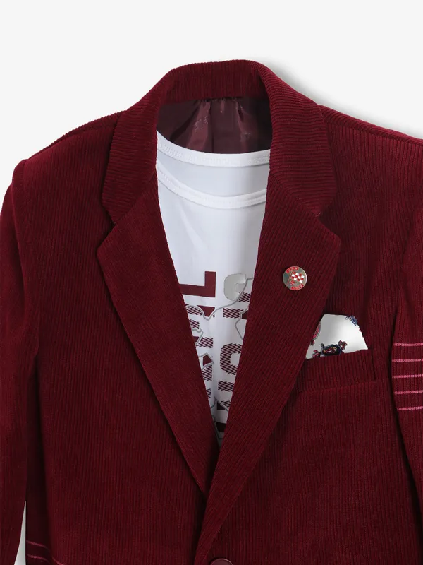 Stunning maroon corduroy blazer