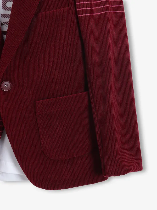 Stunning maroon corduroy blazer