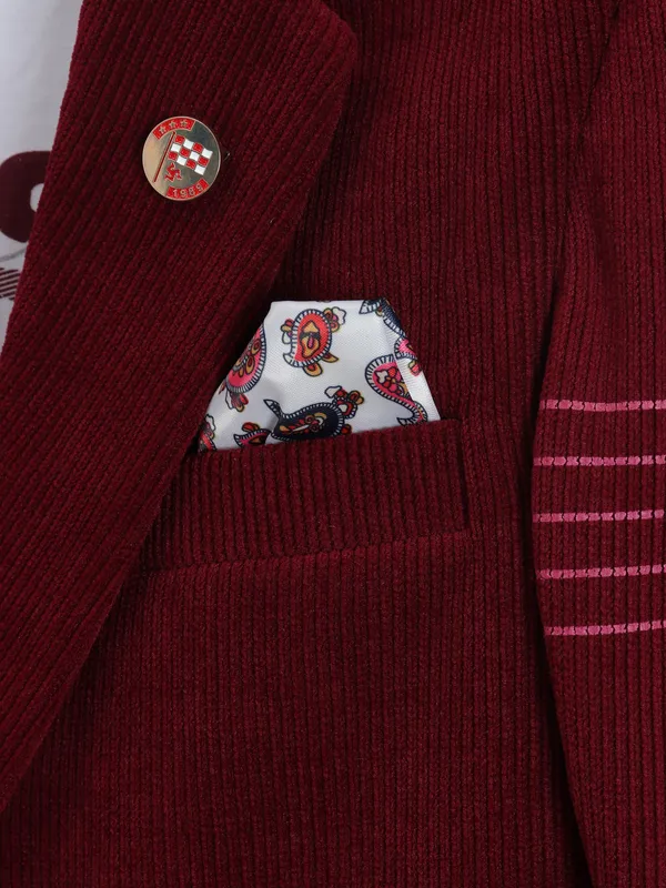 Stunning maroon corduroy blazer