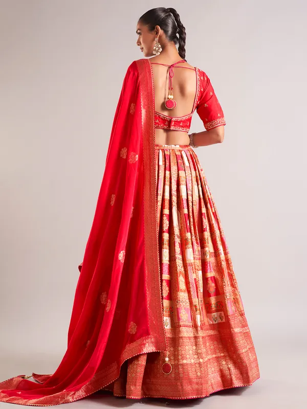 Stunning maroon lehenga choli with dupatta