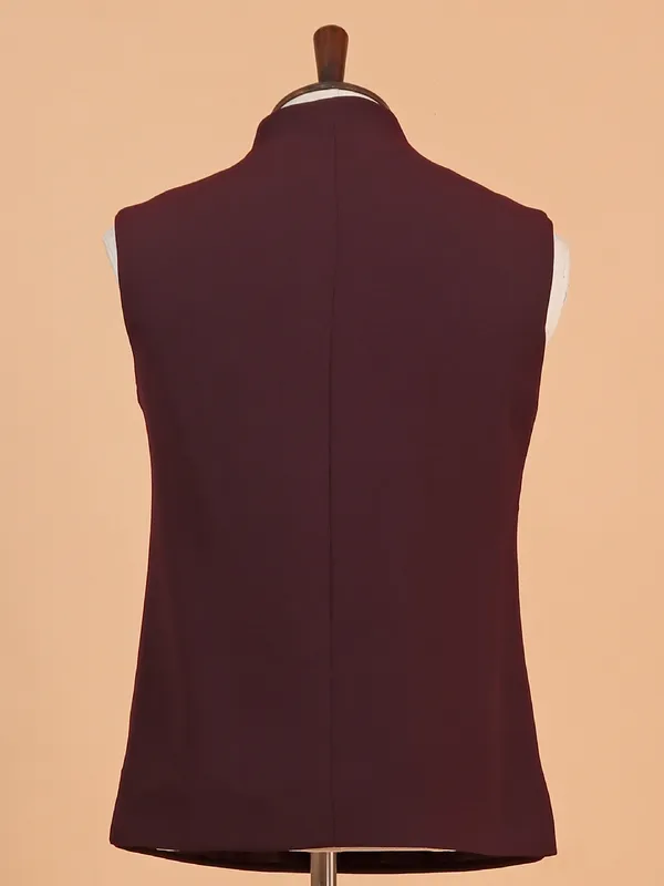 Stunning maroon terry rayon waistcoat