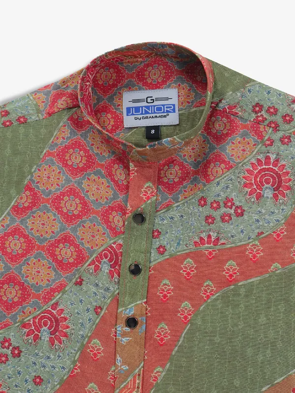 Stunning multi color printed kurta